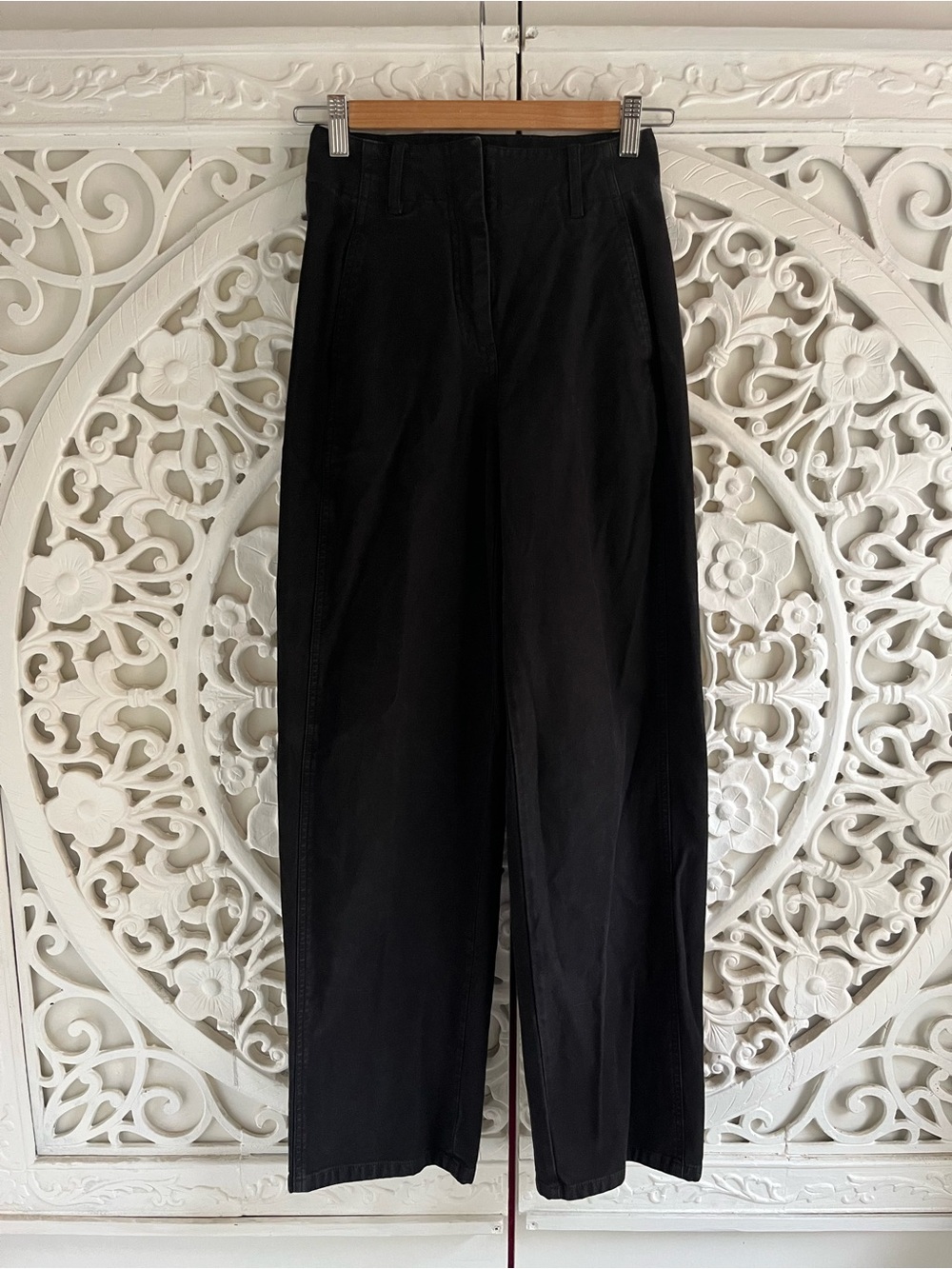 Wilfred Free Black Wide Leg Utility Pants High Rise Size 00 Aritzia
